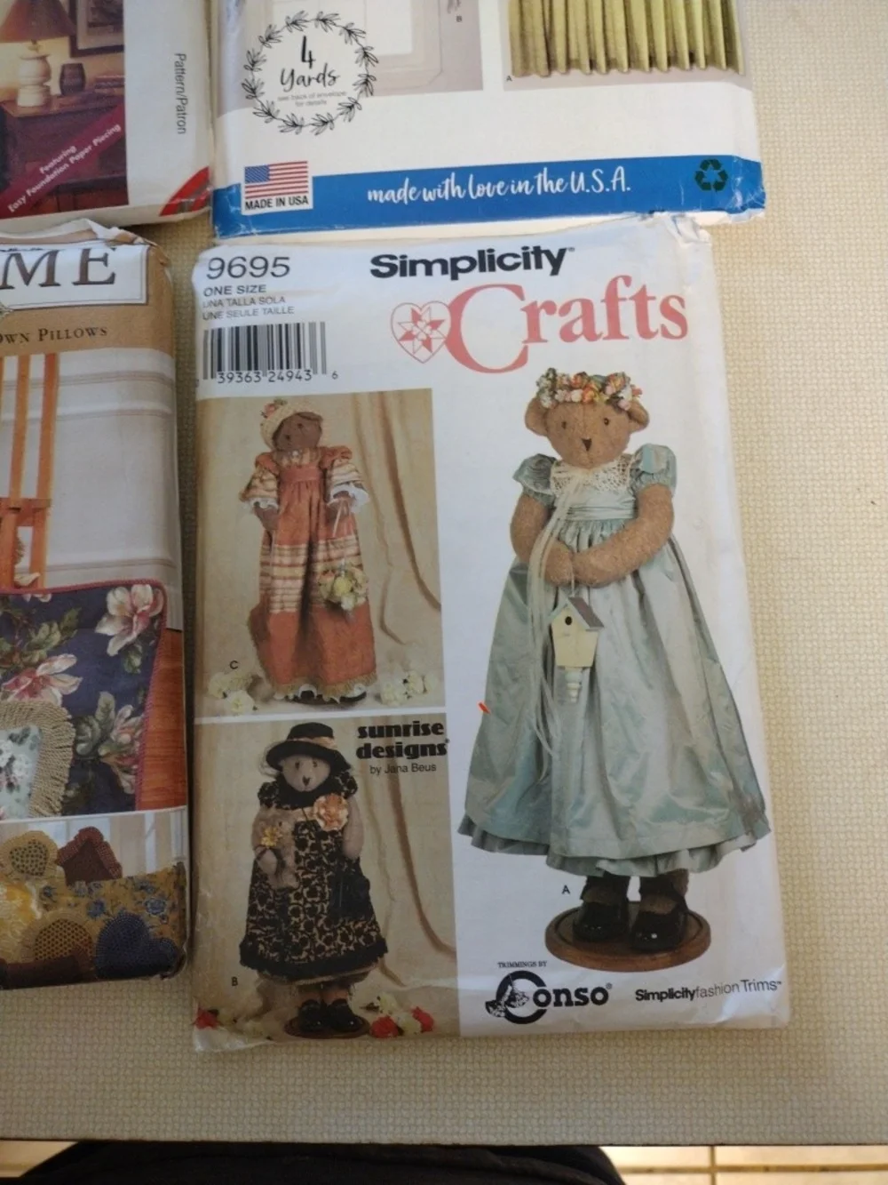 McCall's & Simplicity Craft Pattern Home, Pillows, Doll Clothing, Window 4